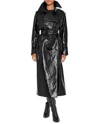 Kobi Halperin - Rose Belted Faux Leather Trench Coat - Lyst