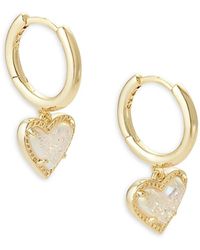 Kendra Scott - Ari Heart Drop Huggie Hoop Earrings - Lyst