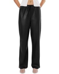 Lamarque - Faith Faux Leather Wide Leg High Waisted Pants - Lyst