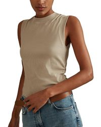 Reiss - Trudy Ruched Ribbed Tank Top - Lyst