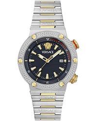 Versace - Greca Logo Diver Watch, 43Mm - Lyst
