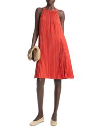 Vince - Pleated A Line Pintucked Dress - Lyst