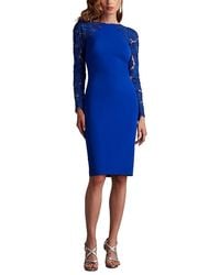 Tadashi Shoji - Emille Embroidered Illusion Cocktail Dress - Lyst