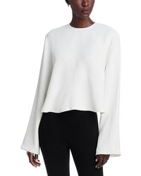 TOTEME - Cropped Sable Blouse - Lyst
