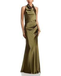 Aqua - Draped Halter Gown - Lyst