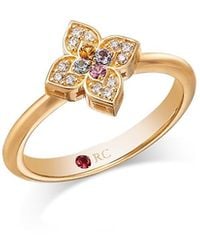 Roberto Coin - 18K Rose Venetian Princess Carnival Multi Gemstone & Diamond Flower Ring - Lyst