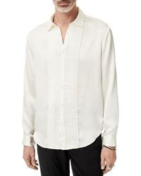John Varvatos - Silk Pleated Front Shirt - Lyst