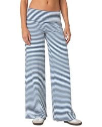 Edikted - Lilah Striped Fold Over Pants - Lyst