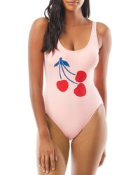 Kate Spade One Piece Tank Swimsuit - Pink