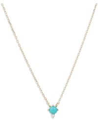 Adina Reyter 14k Turquoise + Round Diamond Chain Necklace in 