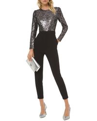 michael kors jumpsuit silver