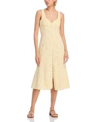 Aqua - X Ava Phillippe V Neck Eyelet Dress - Lyst