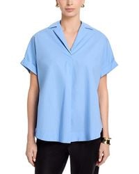 French Connection - Poplin Collar Short Sleeve Pullover Top - Lyst