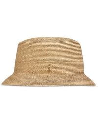 Saint Laurent - Maglina Straw Bucket Hat - Lyst