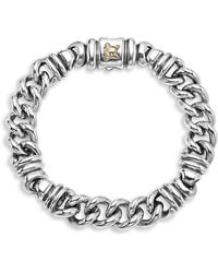 Lagos - 18K & Sterling Anthem Krunch Crest Twist Curb Link Bracelet - Lyst