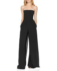 halston strapless jumpsuit