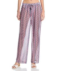 Aqua - Swim Drawstring Swim Cover-Up Pants - Lyst
