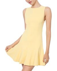Alice + Olivia - Isa Sleeveless Seamed Flare Mini Dress - Lyst