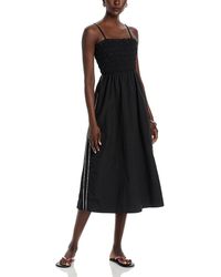 Steve Madden - Kit Smocked Poplin Midi Dress - Lyst