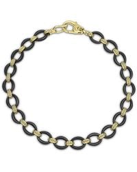 Lagos - 18K Matte Ceramic Oval Link Bracelet - Lyst