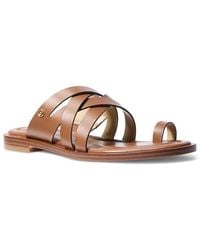 Michael Kors - Mk Nora Leather Sandal - Lyst