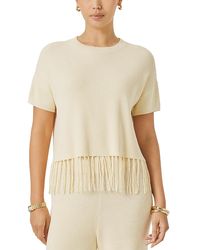 Splendid - Spl X Cj Ss Fringe Sweater - Lyst