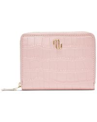 Maje Sati Embossed Leather Wallet - Pink