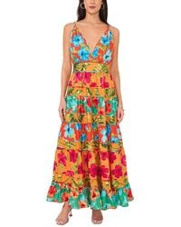 Vince Camuto - Printed Tiered Maxi Dress - Lyst