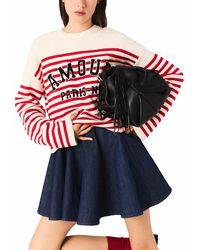 Maje - Striped Rib Knit Sweater - Lyst