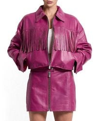 AS by DF - Jeremiah Upcycled Leather Fringe Jacket - Lyst