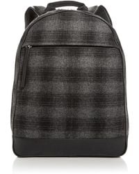 Bloomingdale's Plaid Wool Backpack - Gray