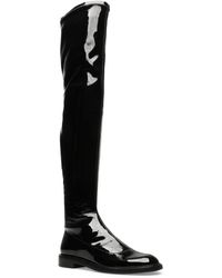 Schutz Kaolin Over The Knee Patents Leather Boots - Black