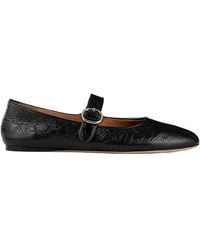 Sandro - Shiny Leather Ballet Flats - Lyst