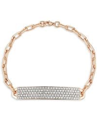 WALTERS FAITH - 18K Carrington Diamond Pave Id Bracelet - Lyst
