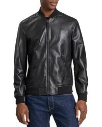 Ted Baker - Waggoner Leather Bomber Jacket - Lyst