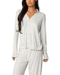 Edikted - Justina Button Up Top - Lyst