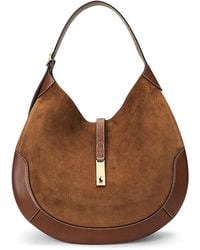 Polo Ralph Lauren - Polo Id Large Suede Shoulder Bag - Lyst