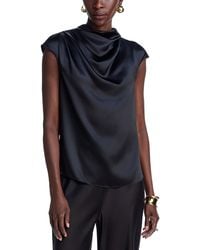 Argent - Ruched Silk Blouse - Lyst