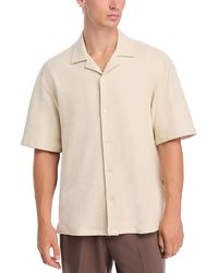 BOSS - Lars Terry Cloth Camp Relaxed Fit Button Down Shirt - Lyst