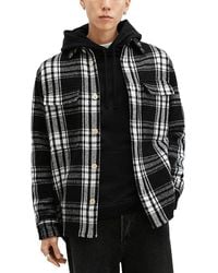 AllSaints - Imber Cotton Check Relaxed Fit Shirt Jacket - Lyst