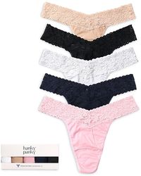 Hanky Panky - Original Rise Thongs, Set Of 5 - Lyst