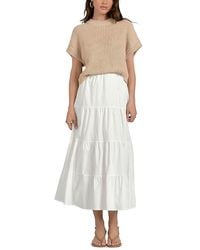Elan - Mixed Media Sweater Midi Dress - Lyst