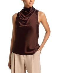 Helmut Lang - Tie Neck Sleeveless Silk Top - Lyst