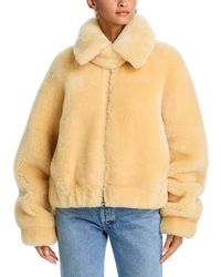 Helmut Lang - Shearling Bomber Jacket - Lyst