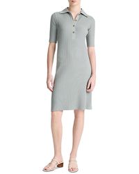 Vince - Elbow Sleeve Polo Dress - Lyst
