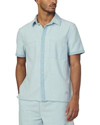 Joe's Jeans - Regular Fit Reverse Chambray Short Sleeve Shirt - Lyst