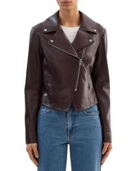 Lamarque - Pascale Faux Leather Moto Jacket - Lyst
