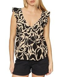 Sanctuary - The Time Off Cap Sleeve Blouse - Lyst