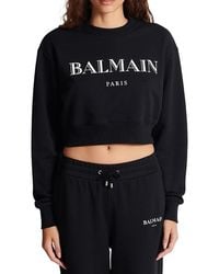Balmain - Printed Crew-Neck Sweatshirt - Lyst