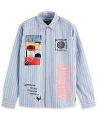 Scotch & Soda - Regular Fit Graphic Patchwork Shirt - Lyst